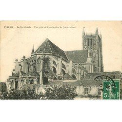 carte postale ancienne 77 MEAUX. Cathédrale vue prise Institution Jeanne d'Arc 1911