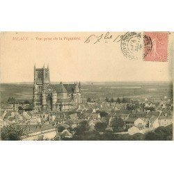 carte postale ancienne 77 MEAUX. Cathédrale vue prise de la Pépinière 1905