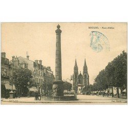 carte postale ancienne 03 MOULINS. Grand Hôtel Place d'Allier 1914
