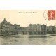 carte postale ancienne 77 MEAUX. Passerelle et Moulins 1910