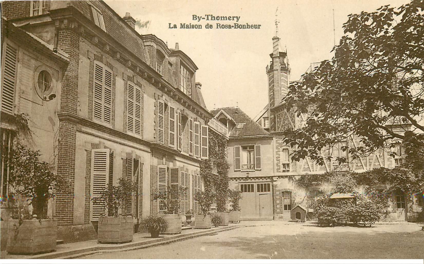 carte postale ancienne 77 BY-THOMERY. La Maison de Rose-Bonheur 1938
