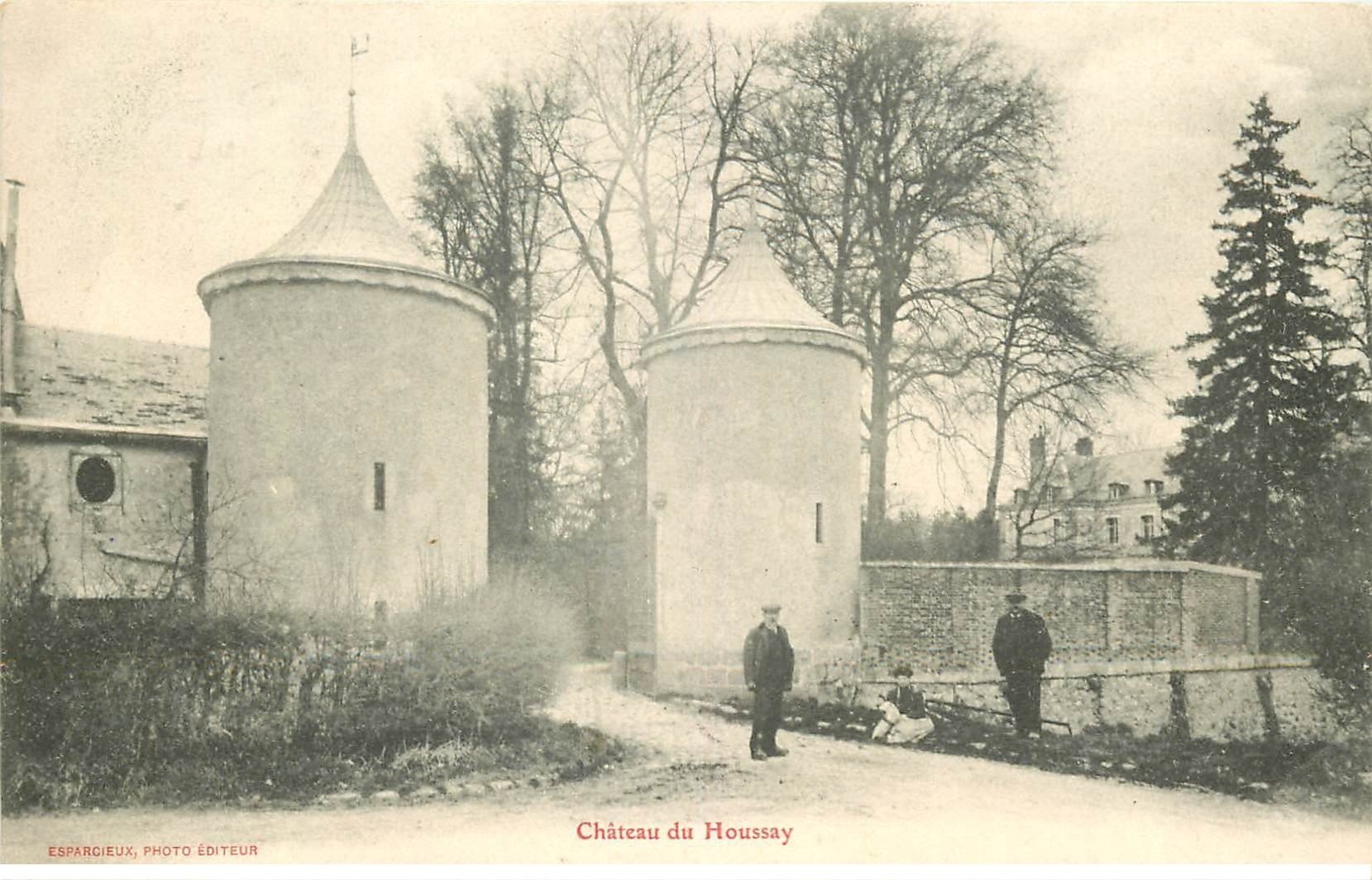 carte postale ancienne 77 CHATEAU DU HOUSSAY . 1904 animation