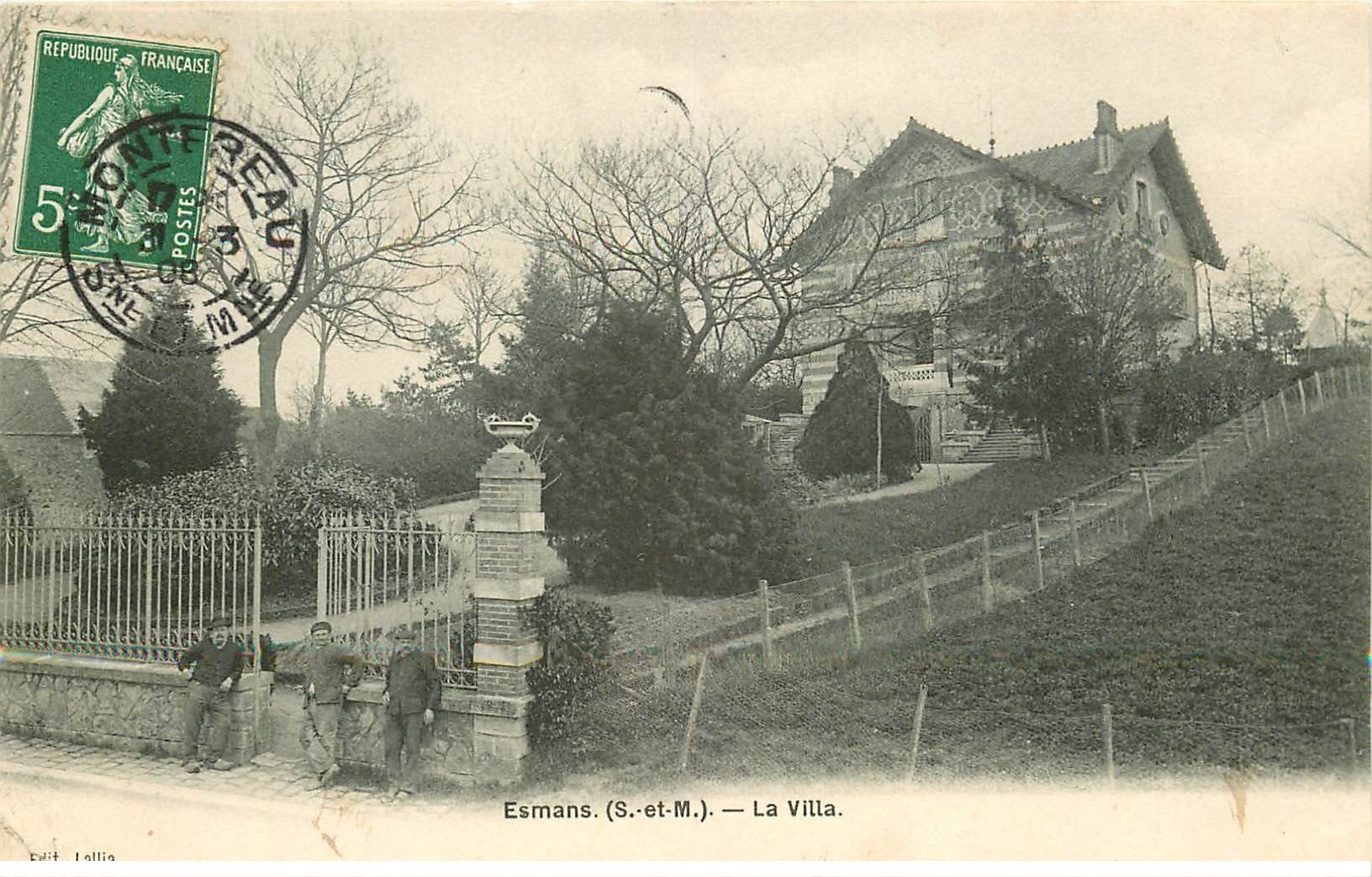 77 ESMANS. La Villa animation 1908