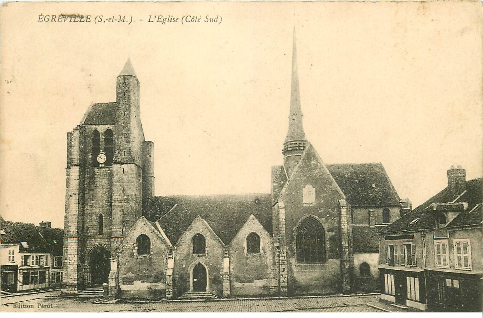 carte postale ancienne 77 EGREVILLE. L'Eglise