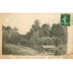 carte postale ancienne 77 ESBLY. La Marne. Expéditeur rue Barigny à Meaux 1912