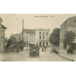 77 ESBLY. Superbe voiture ancienne Rue de Meaux et Félix Faure 1904. Hôtel Restaurant du Casino