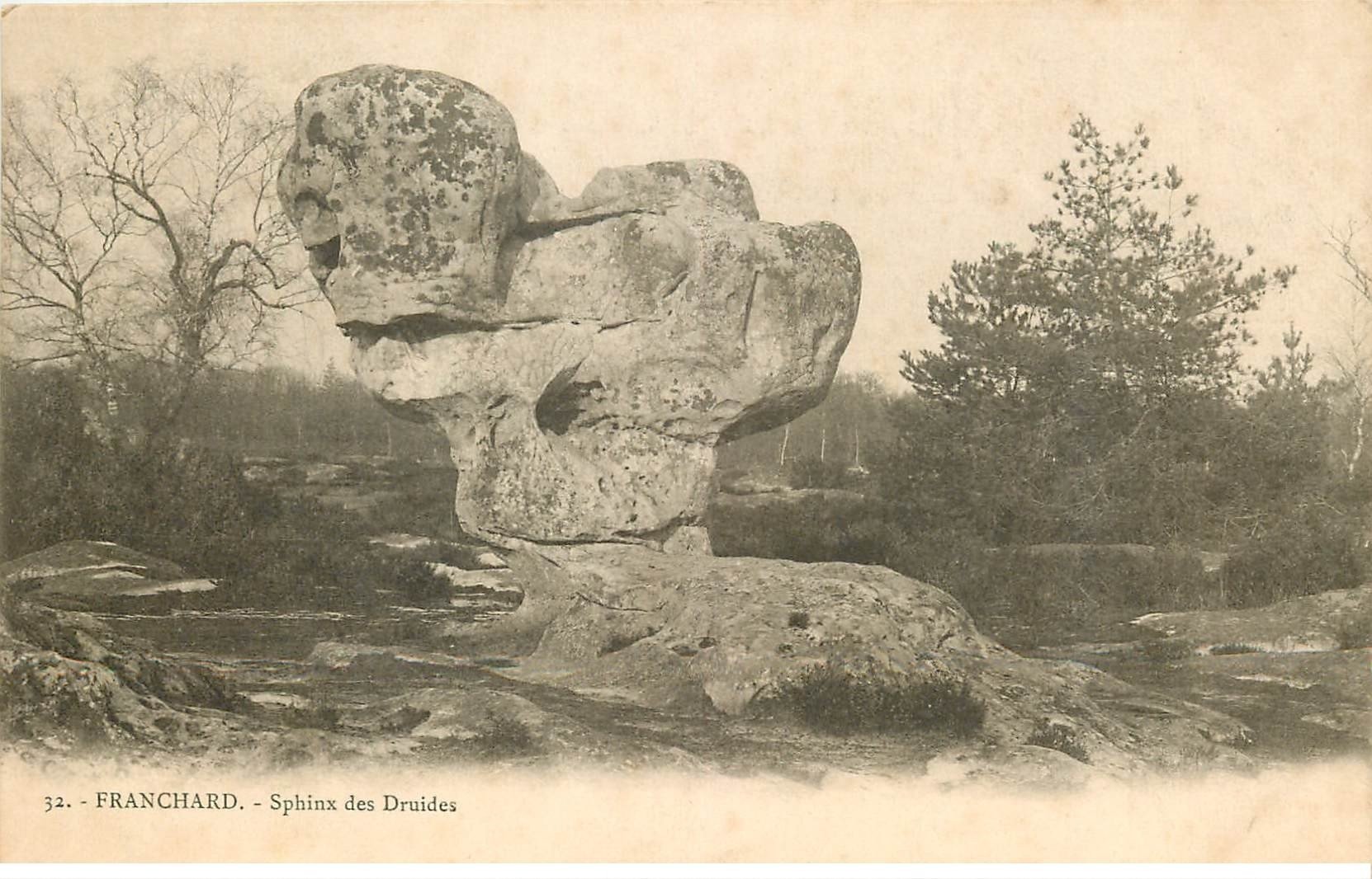 carte postale ancienne 77 FRANCHARD. Sphinx des Druides