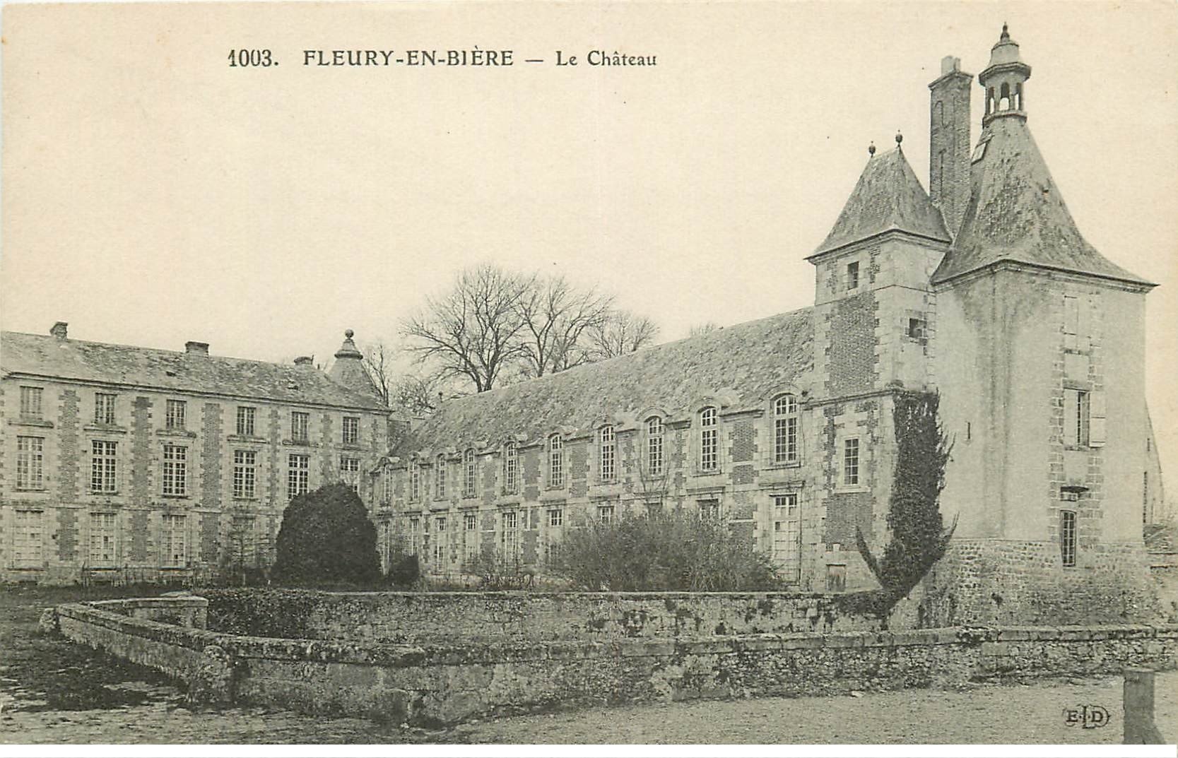 carte postale ancienne 77 FLEURY-EN-BIERE. Le Château
