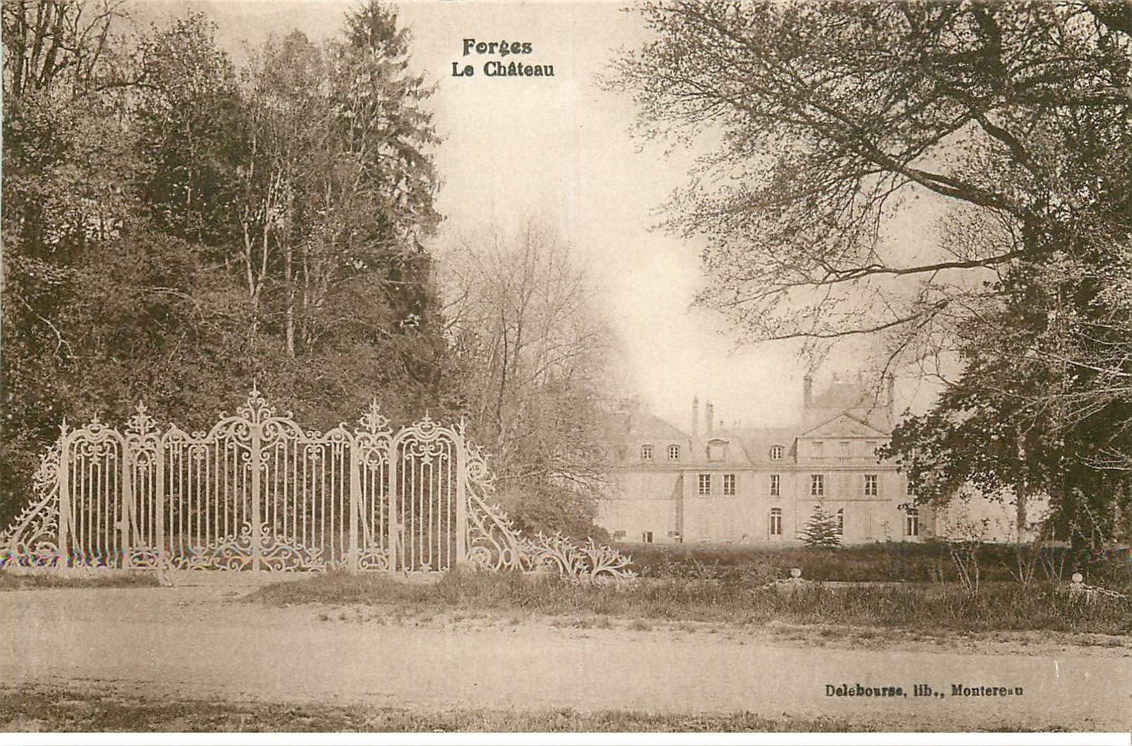 carte postale ancienne 77 FORGES. Le Château 1933 par Gachet