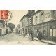 carte postale ancienne 77 HERICY. La Rue 1913. Epicerie Pommier, Buvette Boulangerie Pâtisserie