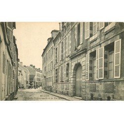 carte postale ancienne 77 MELUN. Ecole Professionnelle Rue Neuve attelage