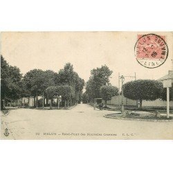 carte postale ancienne 77 MELUN. Rond-Point des Nouvelles Casernes 1905