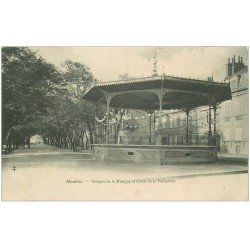 carte postale ancienne 03 MOULINS. Kiosque de la Musique Cours Préfecture 1904
