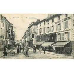 77 MELUN. Grande Rue Saint-Etienne. Restaurant Noël, Félix Potin, Horlogerie Wagner...