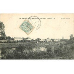 carte postale ancienne 77 ISLES-LES-VILLENOY. Le Village 1906
