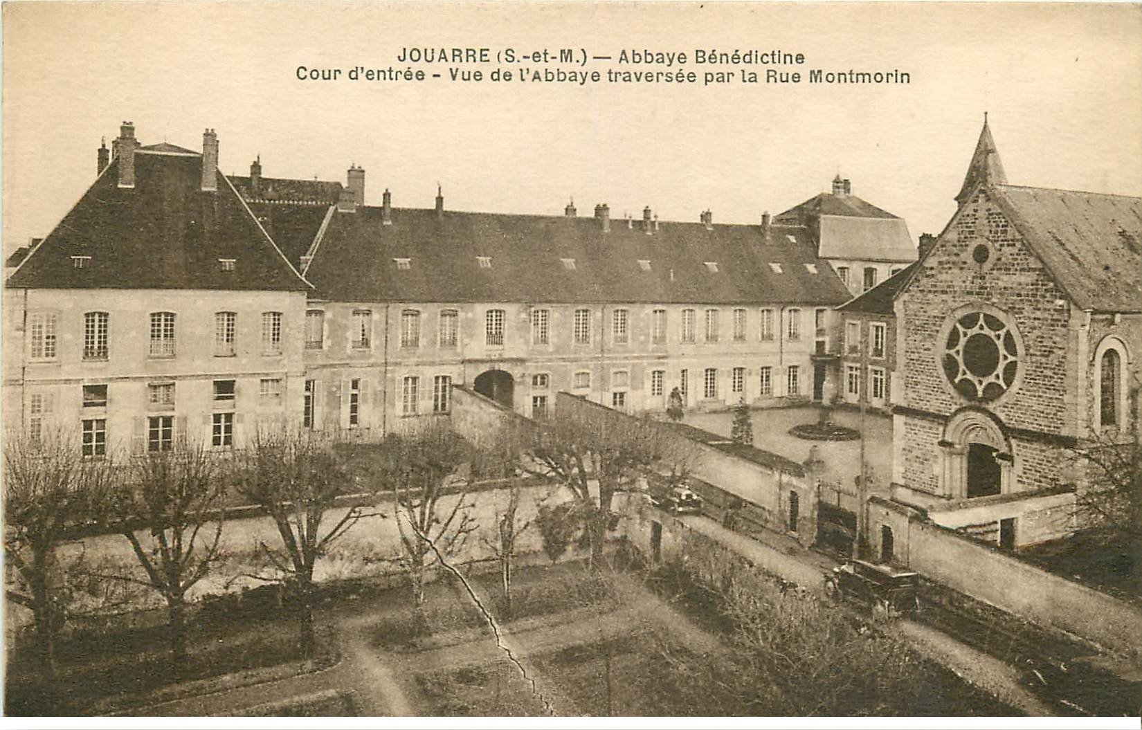 carte postale ancienne 77 JOUARRE. Rue Montmorin Abbaye des Bénédictines