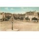 carte postale ancienne 77 LIZY-SUR-OURCQ. Place et Avenue de la Gare Scieries Mécaniques Galand