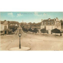 carte postale ancienne 77 LIZY-SUR-OURCQ. Place et Avenue de la Gare Scieries Mécaniques Galand