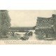 carte postale ancienne 77 LA FERTE-SOUS-JOUARRE. Le Pont de Trilport animation. Guerre 1914. Tampon du Génie