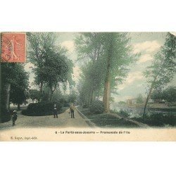 carte postale ancienne 77 LA FERTE-SOUS-JOUARRE. Promenade de l'Ile