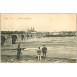 carte postale ancienne 03 MOULINS. Le Pont Régemortes 1908