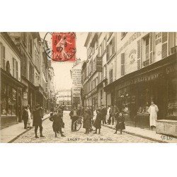 77 LAGNY SUR MARNE. Rue des Marchés 1907 Epicerie Aubert