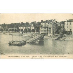 carte postale ancienne 77 LAGNY-THORIGNY. Pont de Fer détruit par le Génie français sur ordre de French 1915
