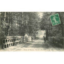 carte postale ancienne 77 LIVERDY. Pont de la Bertellerie Château du Monceau 1913