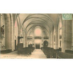 carte postale ancienne 77 LORREZ-LE-BOCAGE. Eglise et Tribune 1907
