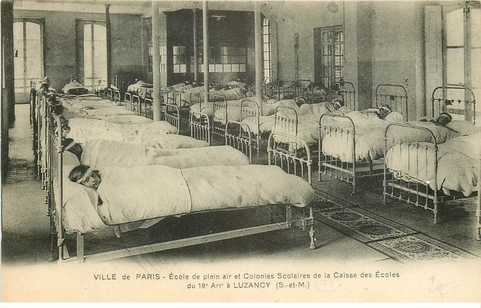 carte postale ancienne 77 LUZANCY. Colonies Scolaires Caisse des Ecoles du XVIII° arrondissement de Paris
