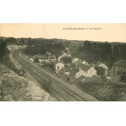carte postale ancienne 77 LA CELLE-SUR-SEINE. Ligne du Chemin de Fer