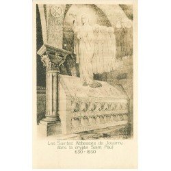 carte postale ancienne 77 LES SAINTES ABBESSES DE JOUARRE. Crypte Saint-paul
