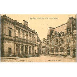 carte postale ancienne 03 MOULINS. Mairie et Caisse d'Epargne