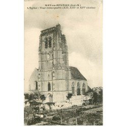 carte postale ancienne 77 MAY-EN-MULTIEN. Tour de l'Eglise 1931