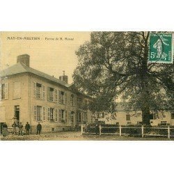 77 MAY-EN-MULTIEN. Ferme de Merré. Belle Carte toilée 1909. Edition Bouchery Hôtel du Veau qui tète