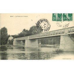 carte postale ancienne 77 MISY-SUR-YONNE. Le Pont 1910