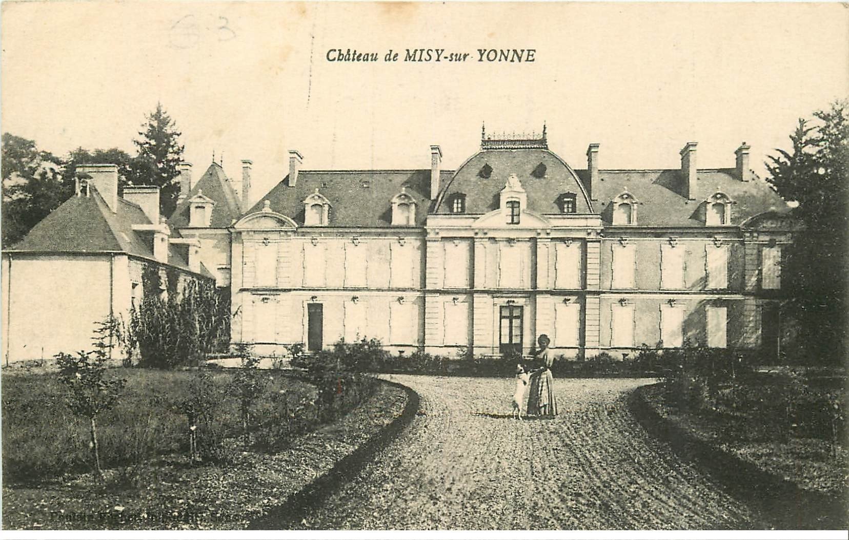 carte postale ancienne 77 MISY-SUR-YONNE. Le Château animation