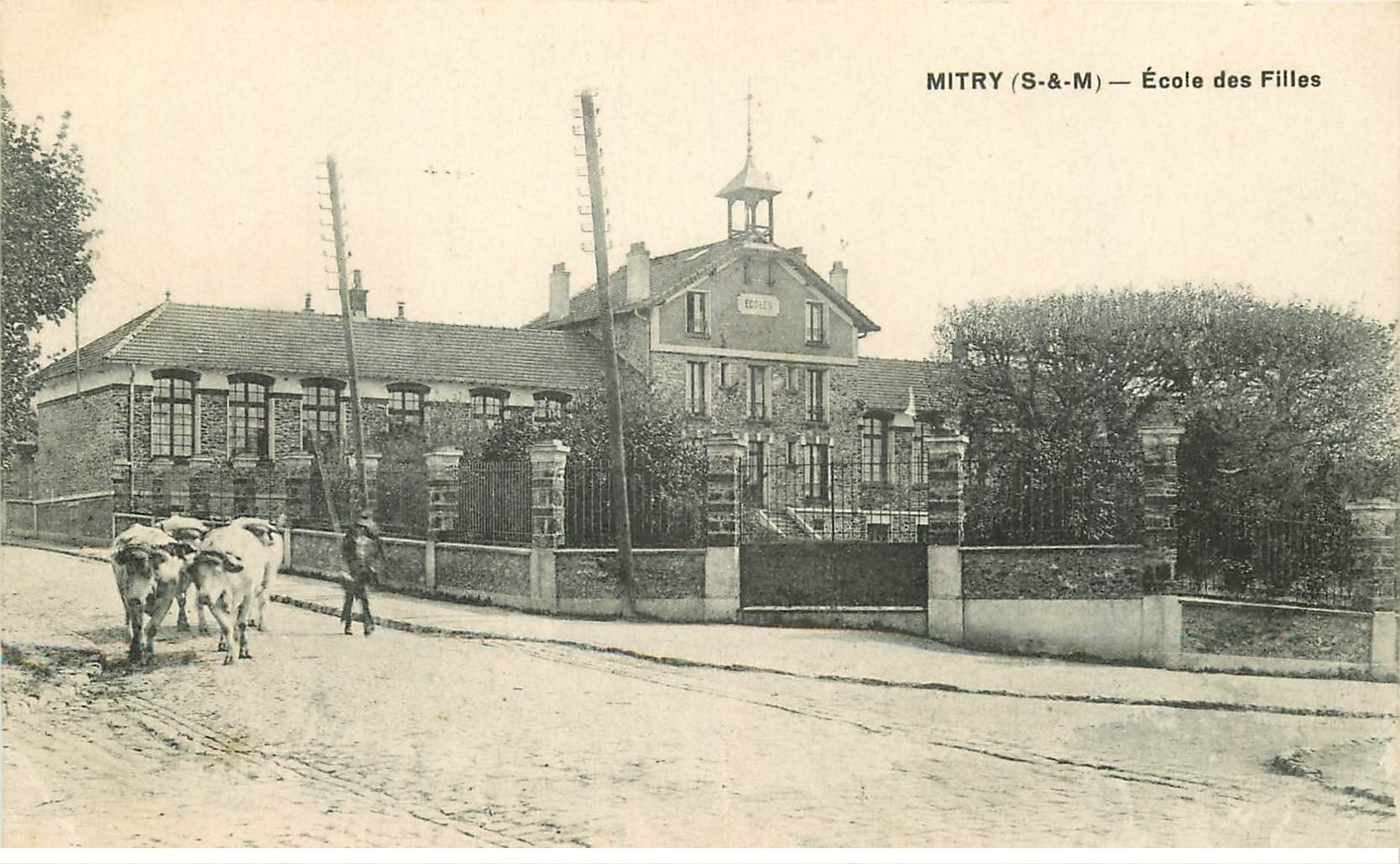 carte postale ancienne 77 MITRY. Ecole de Filles
