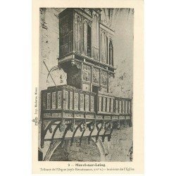 carte postale ancienne 77 MORET-SUR-LOING. Tribune de l'Orgue Eglise