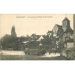 carte postale ancienne 77 MONTIGNY. Terrasse Hôtel de la Vanne