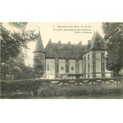 carte postale ancienne 77 MAROLLES-EN-BRIE. Parc du Château 1907 (fine plissure)