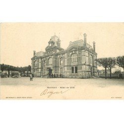 carte postale ancienne 77 MORMANT. Hôtel de Ville animation
