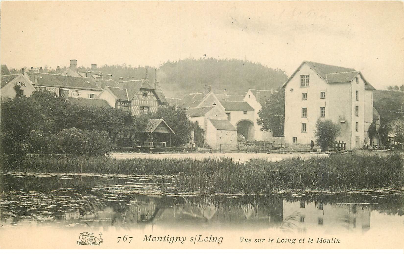 carte postale ancienne 77 MONTIGNY-SUR-LOING. Le Moulin