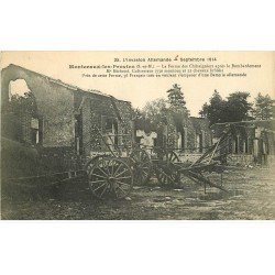 carte postale ancienne 77 MONTCEAUX-LES-PROVINS. Ferme des Châtaigniers 1914