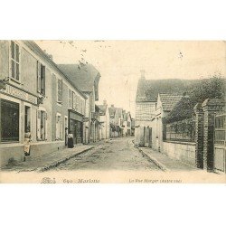 carte postale ancienne 77 MARLOTTE. La Rue Murger Boucherie Gere 1914