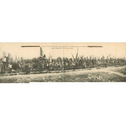 carte postale ancienne 77 NEUFMOUTIERS-LES-MEAUX. Grande Tombe de 300 Soldats 1915. VILLENOY. Carte double repliable
