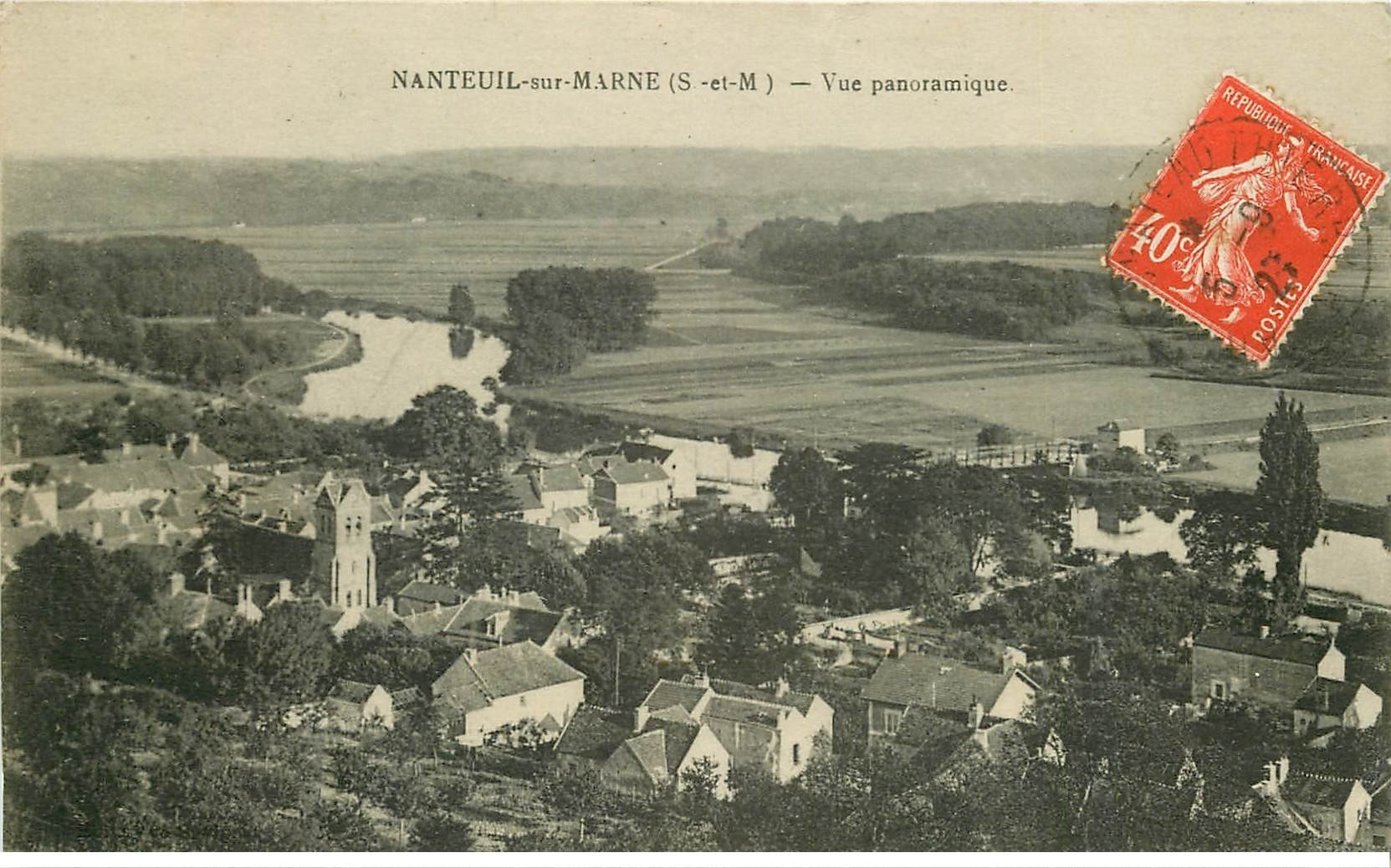carte postale ancienne 77 NANTEUIL-SUR-MARNE. Vue 1927