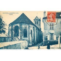 carte postale ancienne 77 NANTEUIL-SUR-MARNE. L'Eglise 1927