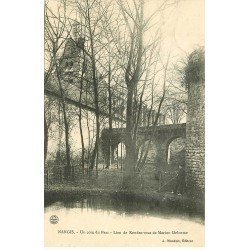 carte postale ancienne 77 NANGIS. lieu rendez-vous Marion Delorme 198 le Parc jeune Pêcheur