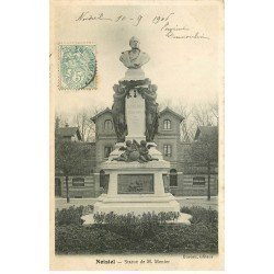 carte postale ancienne 77 NOISIEL. Statue Menier 1906